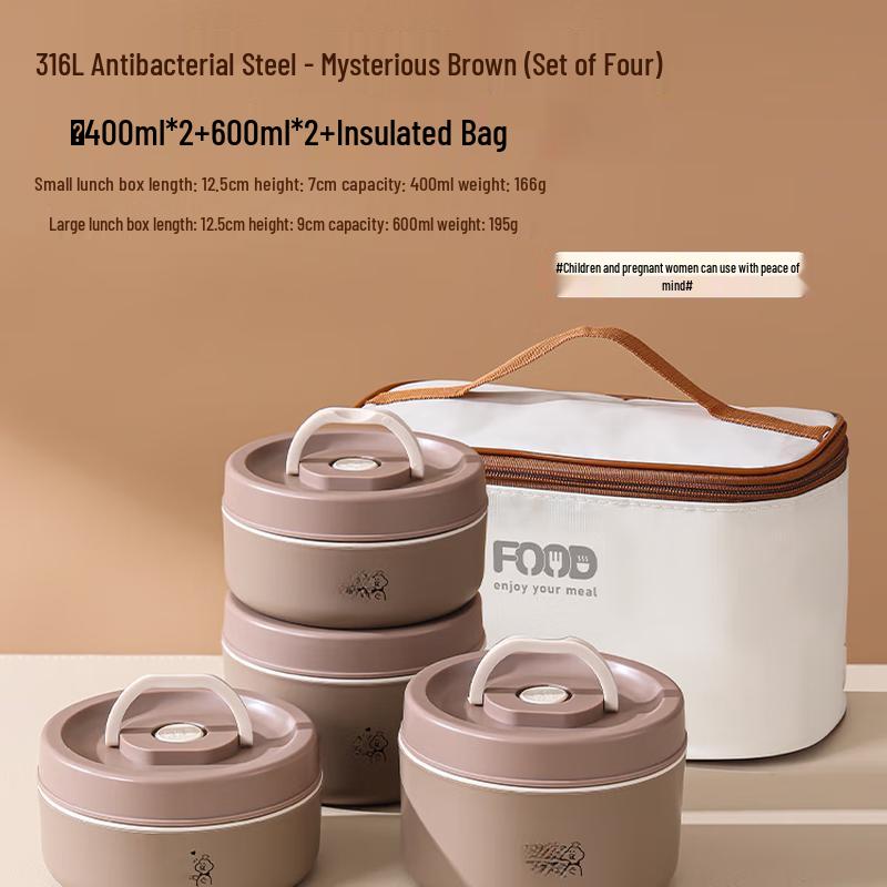 316L Stainless Steel Insulated Microwaveable Lunch Box