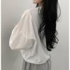 Vintage workwear drawstring short baseball jacket coat for women with a high-end, niche outerwear design
