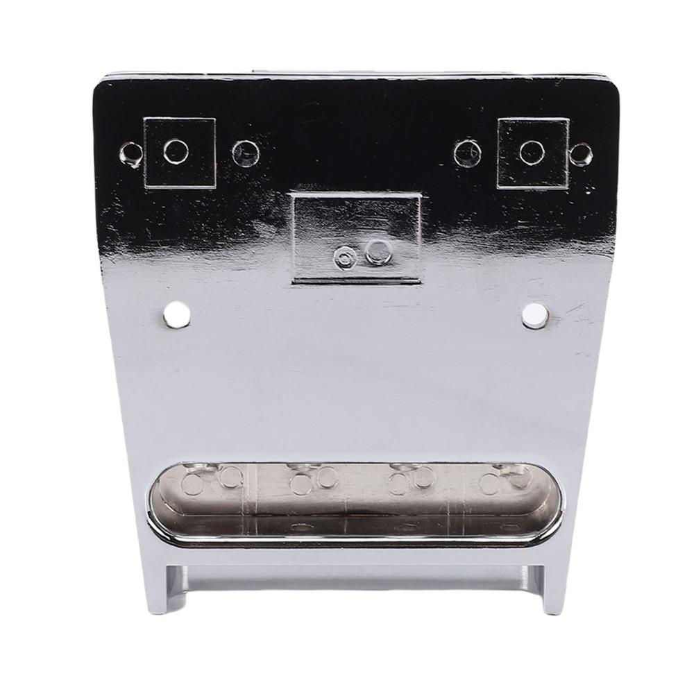 Silver Bass Guitar Bridge Metal Hardtail Saddle Bridge Premium Saddle Bridge For Guitar Repair
