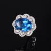 Jewelry Simulation Blue Spinel Egg Temperament Retro Set 13 * 18-10-12