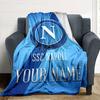 Name Custom SSC Napoli Print Flannel Blanket High Quality Warm Comfortable Cover for All Seasons Perfect for Gifts Home Decor