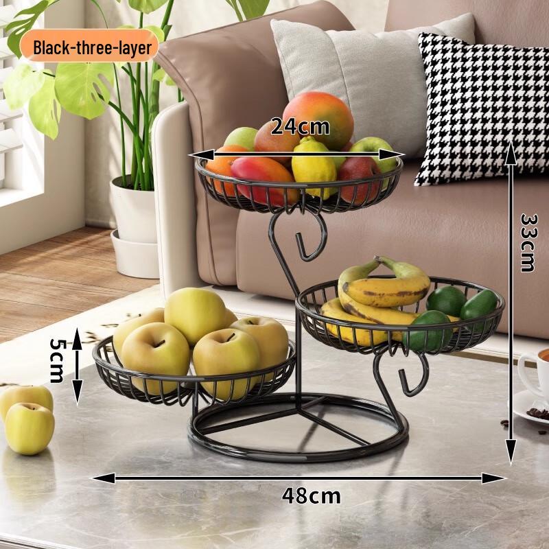 Металлическая корзина для фруктов и закусок Jing Yuheng, 3 яруса