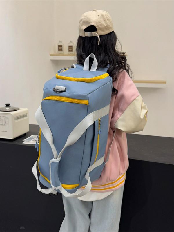 Multifunctional Travel Handbag with Wet/Dry Separation, Large Capacity, Shoe Compartment, and Double Shoulder Straps for Fitness and Storage