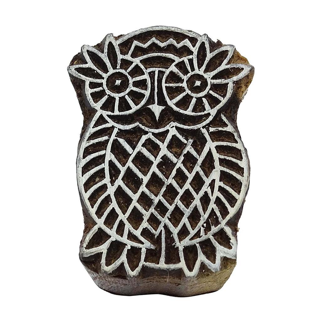 Wooden Brown Textile Stamp Hand Carved Indian Stamp Decorative Blocks