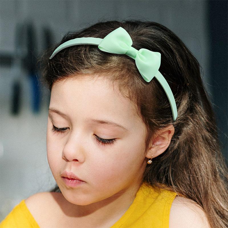1PCS Cute Solid Color Ribbon Hair bands for Baby Girls Bows summer Headband for girls Kids Fashion Hair Aceessories  FDr10