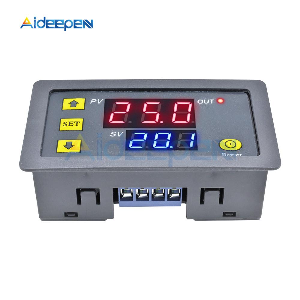 DC 12V 24V AC 110V 220V Digitaler Zyklus-Timer Verzögerungsrelais Platine Modul Mikrocomputer Zeitgeber Verzögerungsrelais Modul Schalter