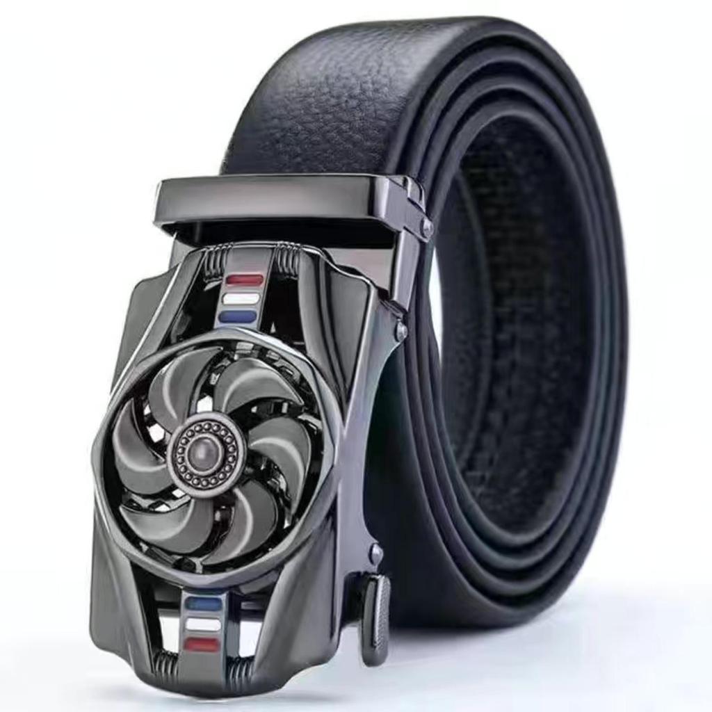 Elegant High-End Automatic Buckle Leather Belt – Versatile European & American Style for Men