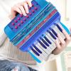 Mini 20 key 16 bass Accordion ABS Material with Buckle Lightweight Button Accordion Hand eye Coordination Stage
