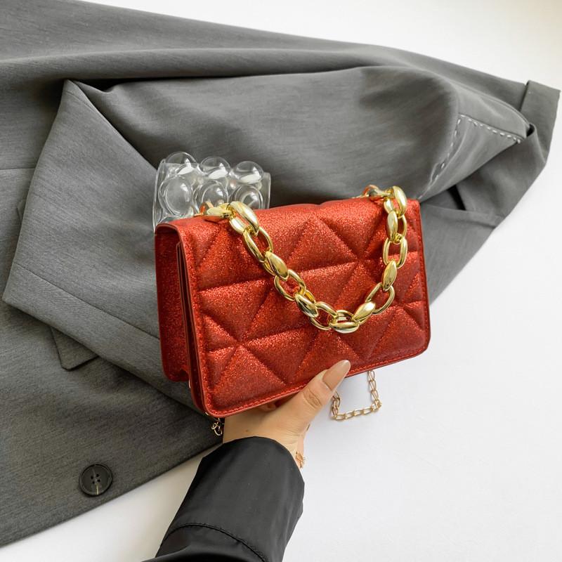 

Stylish Vintage Casual Commuter Bag For Summer 2024 Unique Shoulder Bag In Black White Pink Gold Silver Red червоний