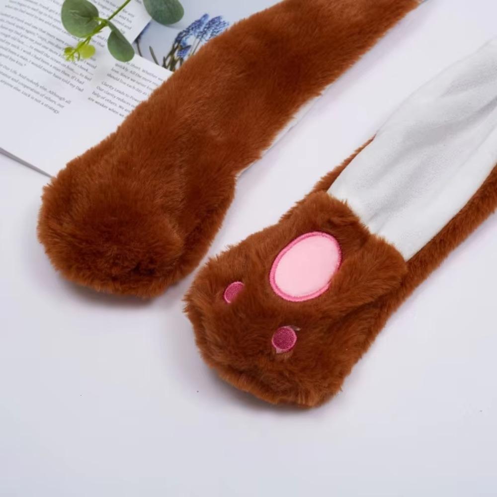 Cartoon Santa Reindeer Party Headdress Jumping Up Ears Ear Moving Hat Cute Plush Hats Aldult