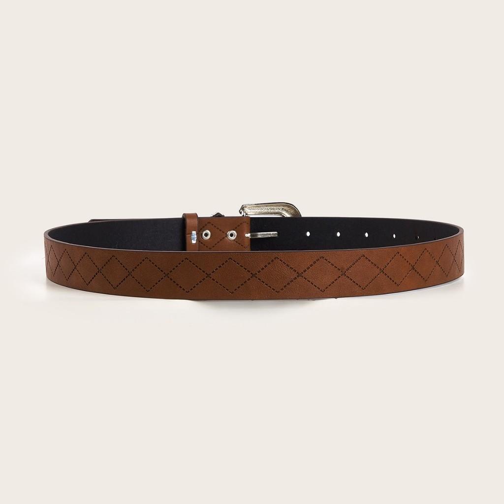 Original Design Faux Leather Waist Belt For Men And Women With Special Embossed Details