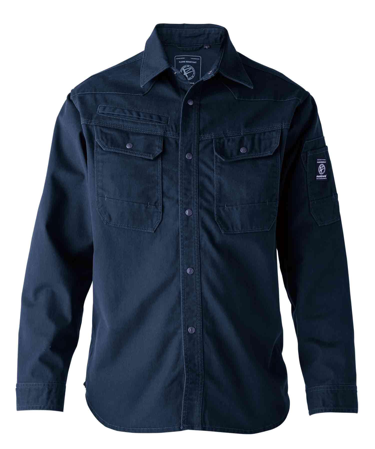 

EVEN RIVER Flame Resistant Shirt, All Season, Deep Navy, SR7006 04, Size 3L