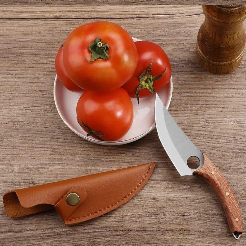 Stainless Steel Boning Knife Hand Forged Butcher Knife Camping Barbecue Cutting Fruit Outdoor Portable Kitchen Knife
