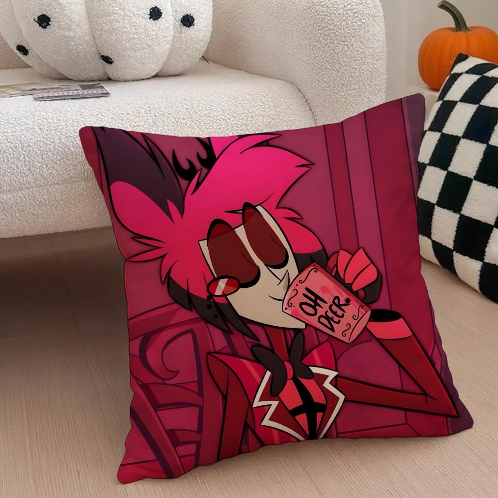 Edgy Musikalisch Schrullig Animiert HHazbin Hotel Kissenbezug Sofakissenbezug Versteckter Knopf Strapazierfähiges Polyester Stuhlkissen