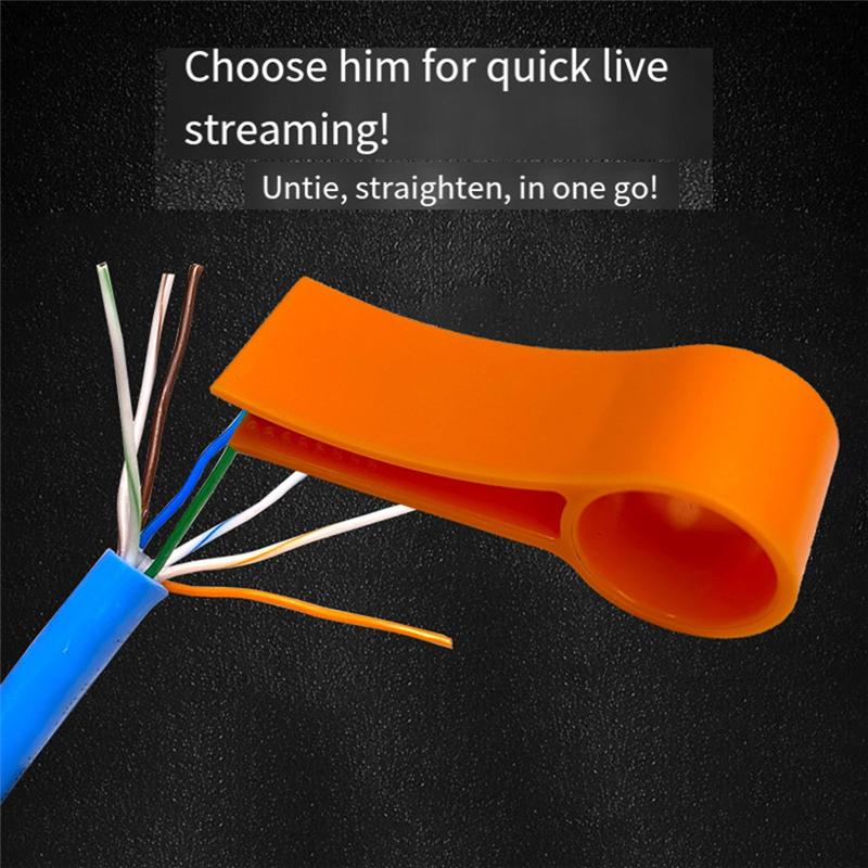 A20F-Efficient 6Pcs Wire Separator And Straightening Tool For CAT7/CAT5/CAT6 Networking Cables