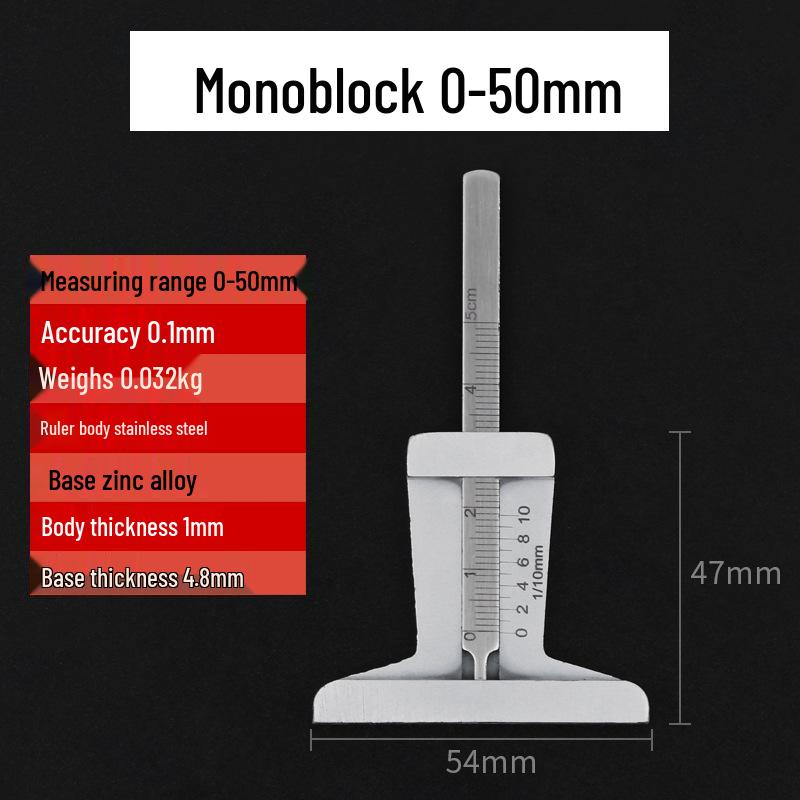 Точный измеритель глубины протектора шин штангенциркуль - Т-образная шкала