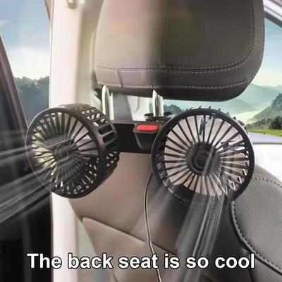 Car Fan Cooling Car Fan Dual Head Usb Car Fan 3 Speeds Adjustable Auto Cooler Air Fan Car Accessories Wind Regulation