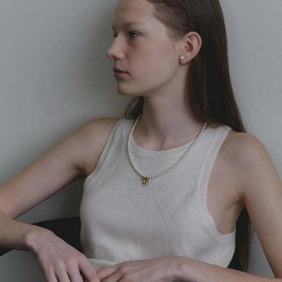 Collier de perles et ruban MIDNIGHT MOMENT - or