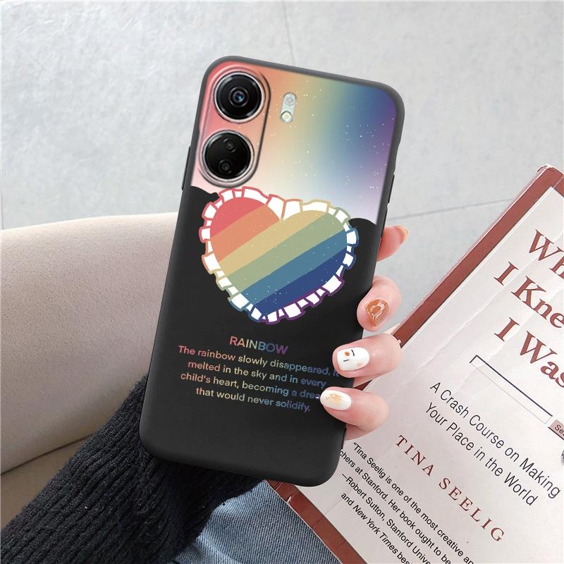 

Чехол для телефона Redmi 13C 4G 12C A3 A2 A1 Plus Note 13 Pro для Xiaomi 14 13 Poco C65 X6 X3 Pro противоударный бампер с рисунком в виде сердца и цветов Redmi 13 4G