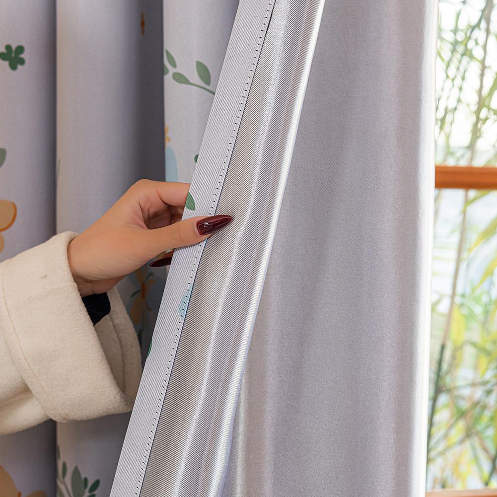 1 Stück NAPEARL 70–80 % Verdunkelung, modische und warme bedruckte kurze Vorhänge für Kinder für Schlafzimmer, Wohnzimmer, Heimdekoration