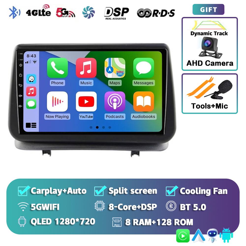 Android 14 Carplay Auto For Renault Clio 3 CLIO 3 2005 - 2014 Car Radio Multimedia Navigation GPS Player Stereo WiFi+4G BT DSP