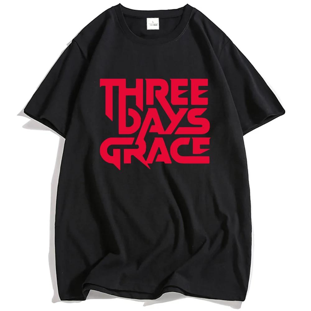 Koszulka z nadrukiem zespołu THREE DAYS GRACE Lato Bawełna Krótki rękaw T-shirty Casual Męska Damska Koszulka O-neck Unisex Streetwear Grunge