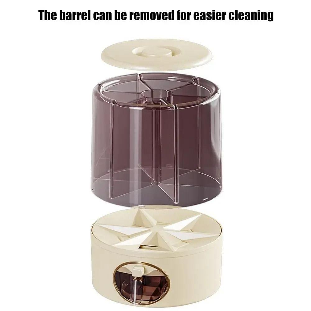 Rotatable Dividers Rice Dispenser 6-Grid Design Rotating Rice Bucket Restaurant