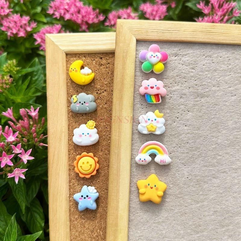 10 Stück Kreative Pinnnadeln Wolke Regenbogen Sonne Weichbrett Filz Fotowand Nachrichtenbrett