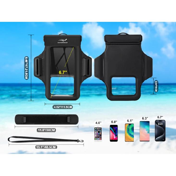 HAISSKY Armband Handy Wasserdichte Tasche Für iPhone 17 16 15 14 13 12 Pro Max 15 Plus Schwimmen Surfen Tauchen Arm Handy Tasche