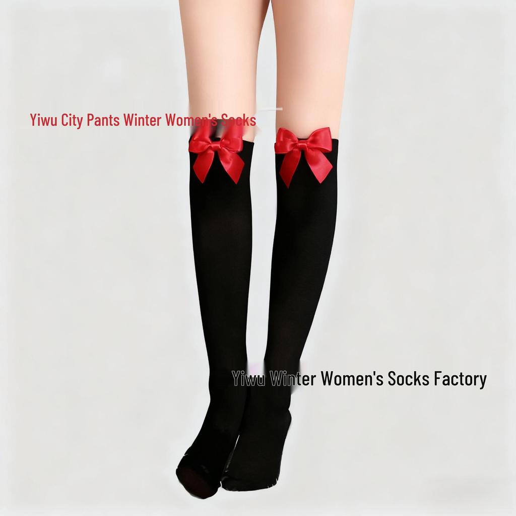 Women's Sheer Thigh-High Socks: Smoke Grey, Black, Beige, White - Perfect for Spring and Autumn.