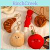 Food Series Plush Hamburger Keychain With Soft Short Pile For Girls And Teens