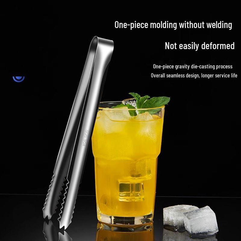 Stainless Steel Multi-Purpose Tongs: Perfect for Ice, Food, Bread, Fruits, Grilled Sausage, and Lemon