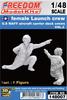 Freedom Model Kit US Navy Aircraft Carrier Deck Crew 2 Female Catapult Officer 3D Printer Kit FRE148007 1/48 Vol.