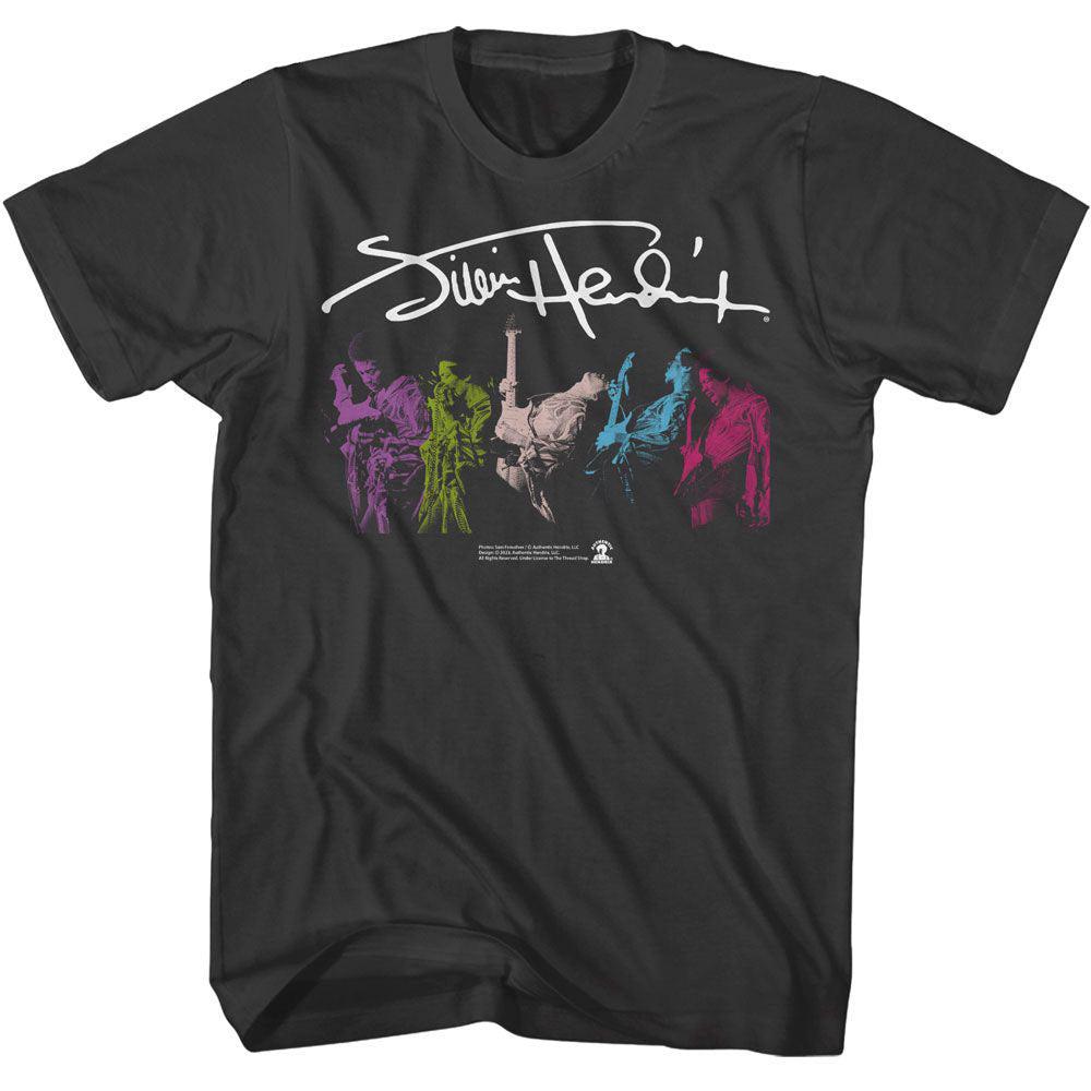 Jimi Hendrix Swirly Text Band TShirt Cotton Graphic Tee Unisex Women Summer Streetwear