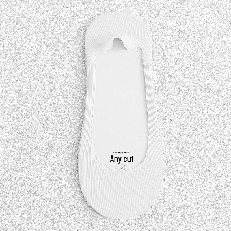 Women's Non-Slip No-Show Cotton Socks with Silicone Grip – Lightweight and No Heel Drop Design