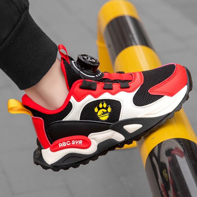 Children Running Shoes Spring Mesh Breathable Outdoor Casual Shoes Fashion Non Slip Wear-resistant Low Top Sports Shoes for Kids
