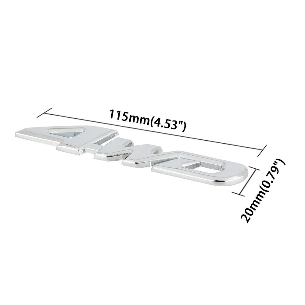 YFFSFDC Universalaufkleber, Doppelseitiges Klebeband, Einfach anzubringen, 3D 3D-Aufkleber, Emblem, 4WD