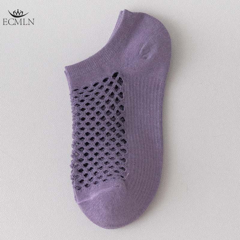 Women Mesh Breathable Hollow Out Ankle Socks Summer Multi Colors Holes Socks