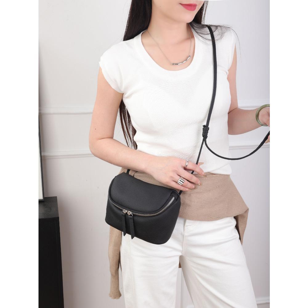 Cowhide Women's Bag Shoulder Crossbody Versatile Young Women's Bag Fashionable Large-capacity Soft Leather Bag Apple Bag Genuine Leather