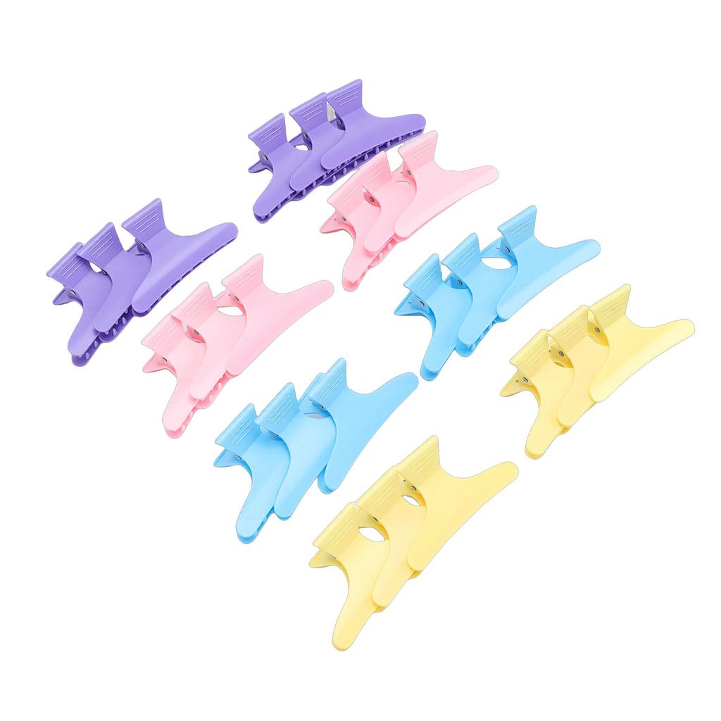 Hair Clips for Styling Sectioning Cutting Coloring Hair Claw Clips Clamps with Fixed Teeth 3.2 Inch 24 Pieces