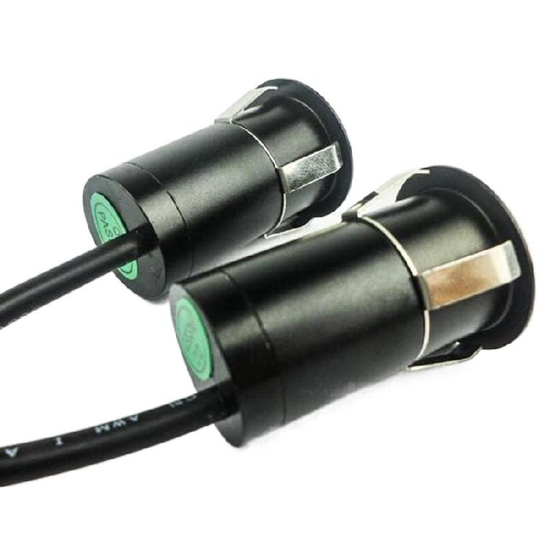 Neue 2 Stück LED Auto Begrüßungsleuchten Aluminiumgehäuse Licht Schwarz Universal