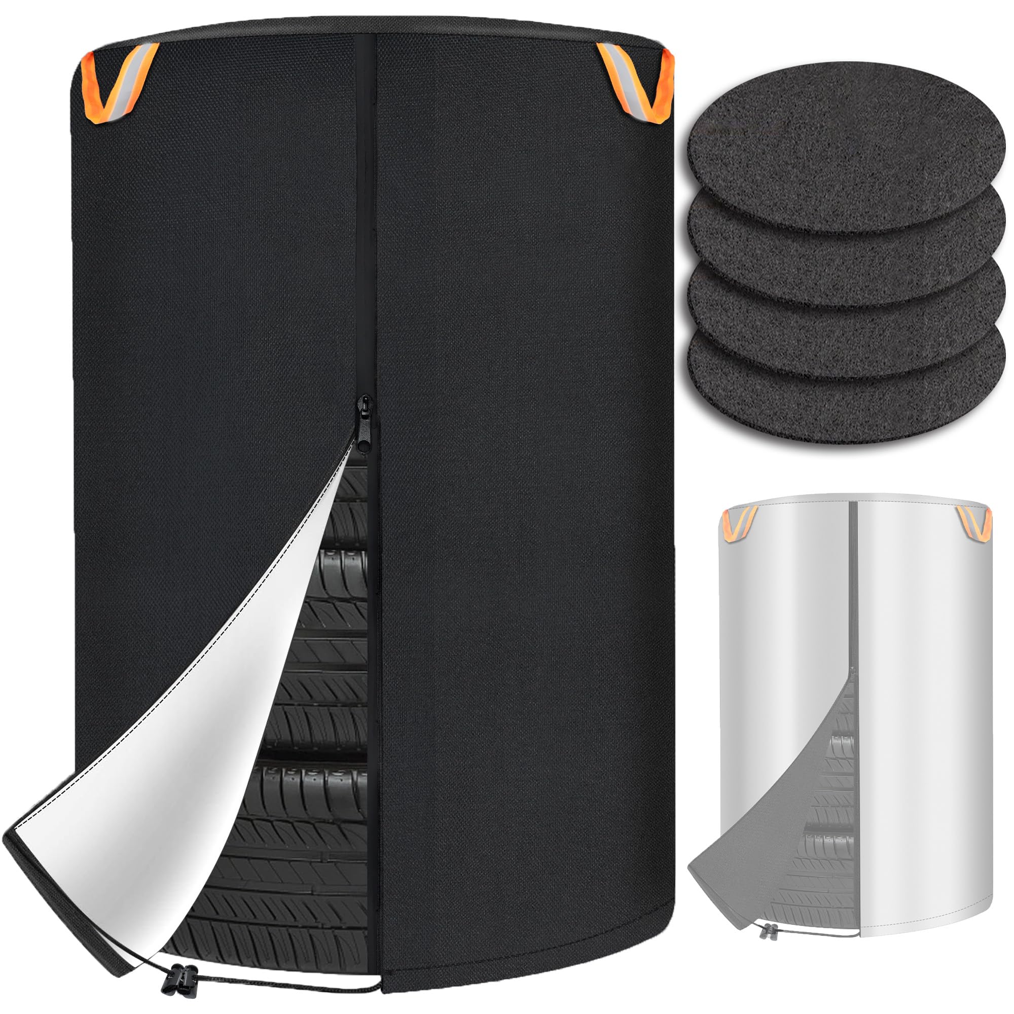 

Чехол для шин SUPTEMPO, Уличный, Водонепроницаемый, Толстый, Двусторонний, 420D, Новейшая модель 2024 года, Хранение шин, 4 L(84*120CM) серебряный