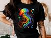 Rainbow Jellyfish Shirt, Colorful Ocean Graphic Tee, Aesthetic Sea Life Tshirt, Vibrant Marine Biology Gift, Psychedelic Coastal Beach Top