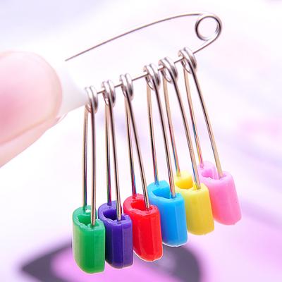 Épingles de sûreté 10 pièces/30 pièces 40 mm Couleur bonbon Bijoux en métal Petites épingles anti-rebond pour enfants