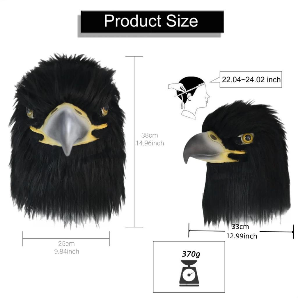 Nová maska Hawk Eagle Bird Pokrývka Halloween Kostým Party Cosplay Rekvizity Orlí masky Party Karneval Festival Oblékání Prop