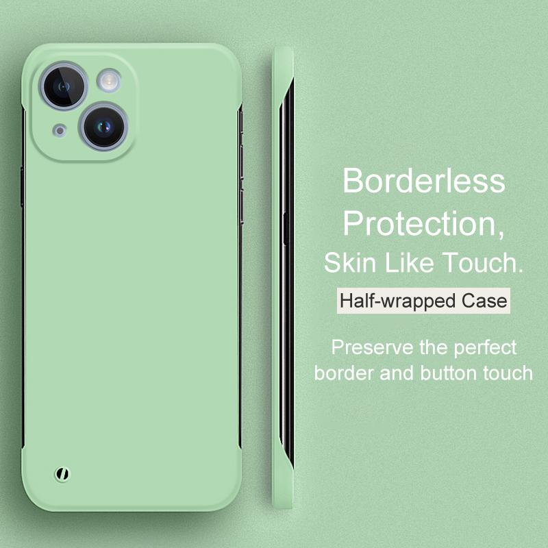 Ultradunne Matte Randloze Case Voor iPhone 15 14 Plus 13 12 Mini 11 Pro Xs Max X Xr Se 2020 2022 Snoepkleur Harde PC Achterkant