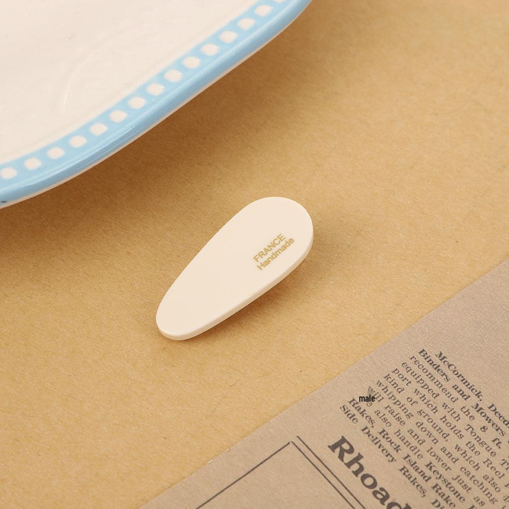 Gold Label High-End Acetate Hair Clip - Versatile Korean Water Drop Side Pin for Bangs & Flyaways