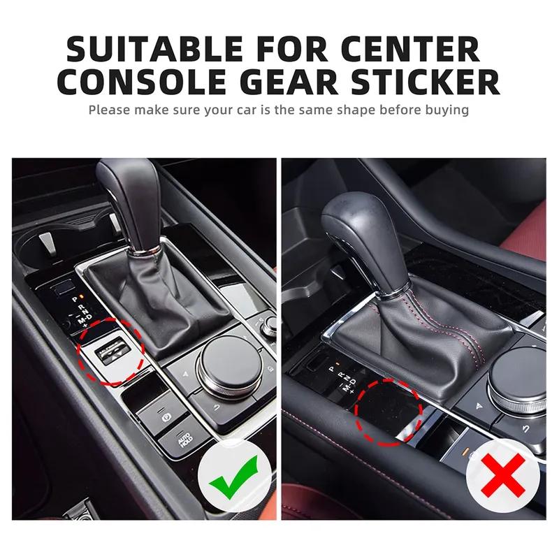 Oberer Wildleder-Zieraufkleber für Mazda 3 Axela BP      2024 2025 Auto Automatikschaltpanel mit Sportknopf