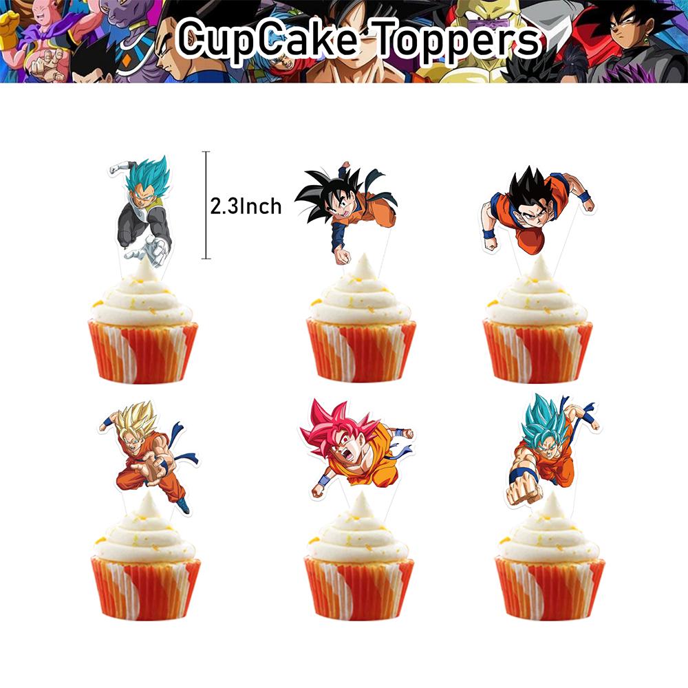 32 Pcs Dragon Ball Birthday Party Supplies Includes Banner Caketoppers Balloons
