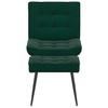Velvet Relaxation Armchair with Footstool Dark Green